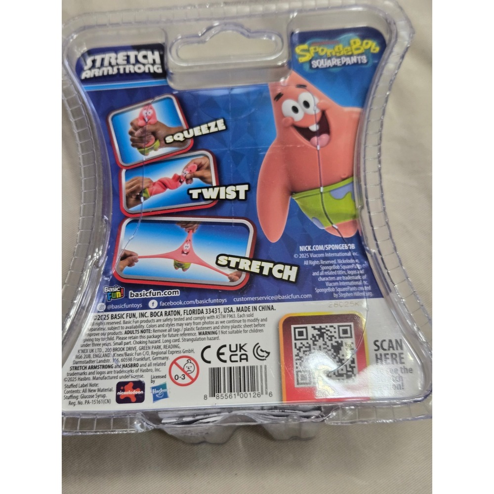 SpongeBob SquarePants Patrick Star Mini Stretch Armstrong Figure Basic Fun 2023 - Picture 3 of 4